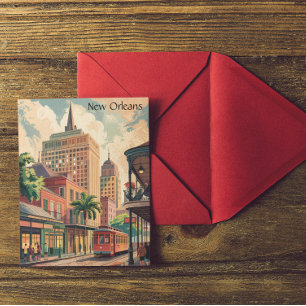 Postal Viajes de pintura de Nueva Orleans Louisiana