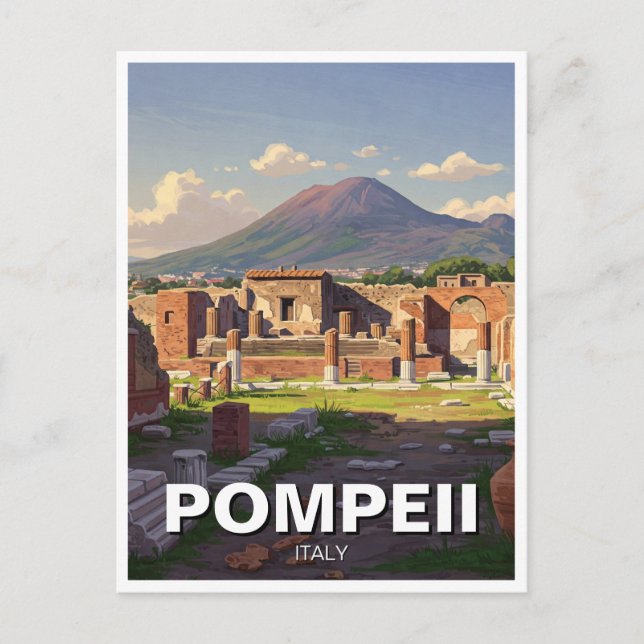 Postal Viajes de Pompeya Italia (Anverso)