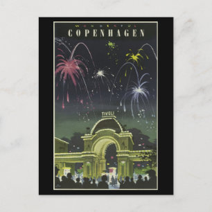 Postal Viajes de postales-cosecha-Copenhague