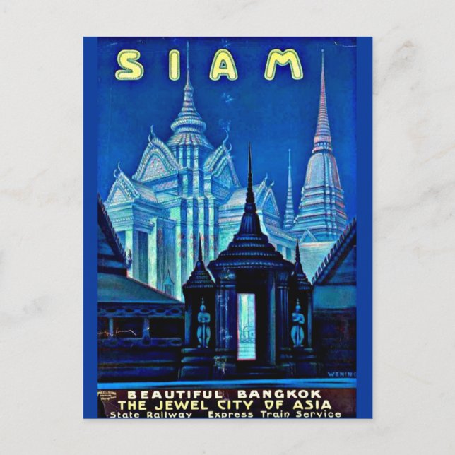 Postal Viajes de postales-venados-Siam (Anverso)