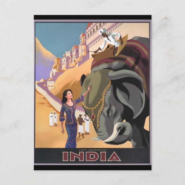 Postal Viajes de postales-ventilado-India (Anverso)