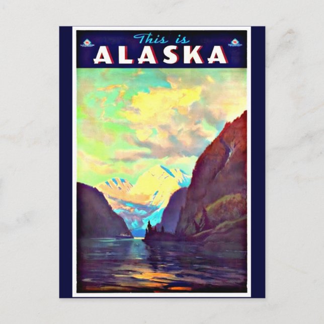 Postal Viajes de postales-vintage-Alaska (Anverso)