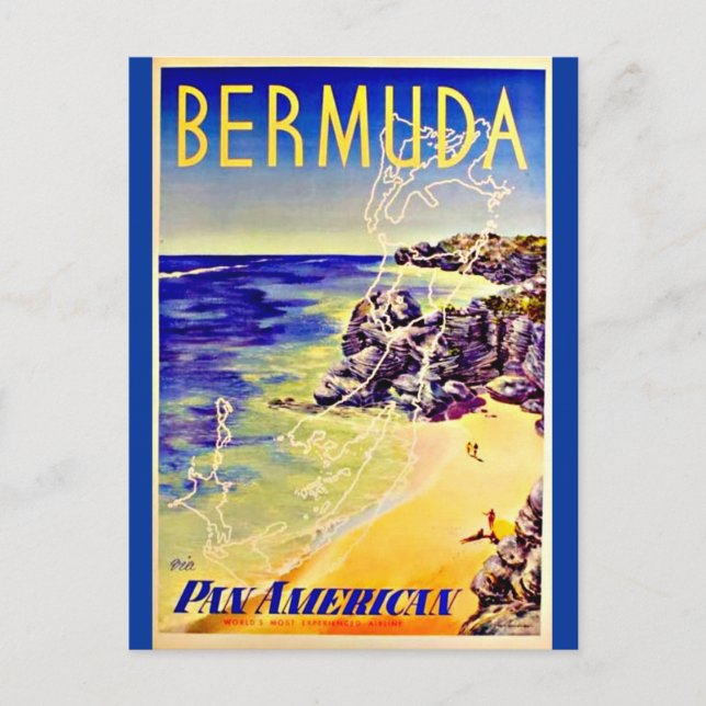 Postal Viajes de postales-vintage-Bermudas (Anverso)