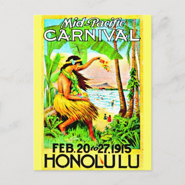 Postal Viajes de postales-vintage-Honolulu (Anverso)
