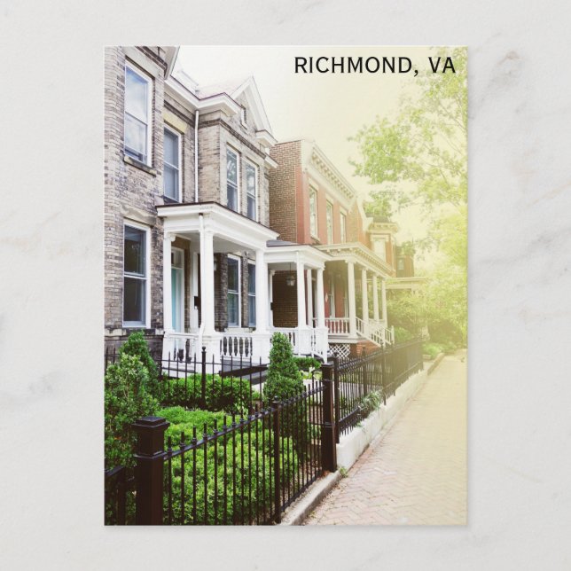 Postal Viajes de Richmond Virginia Church Hill (Anverso)