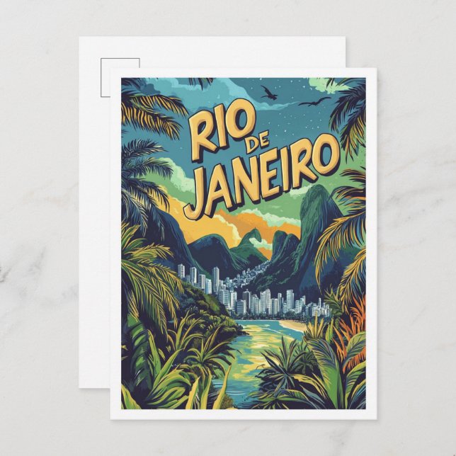 Postal Viajes de Río de Janeiro Brasil (Anverso / Reverso)