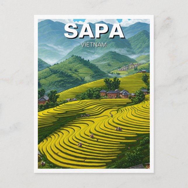 Postal Viajes de Sapa Vietnam (Anverso)