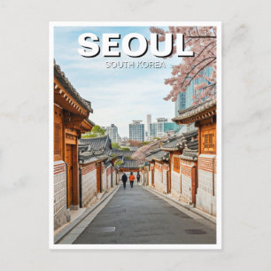 Postal Viajes de Seúl Bukchon en Corea del Sur