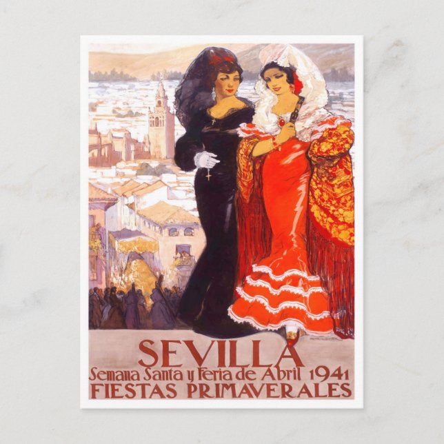 Postal Viajes de Sevilla España 1941 (Anverso)