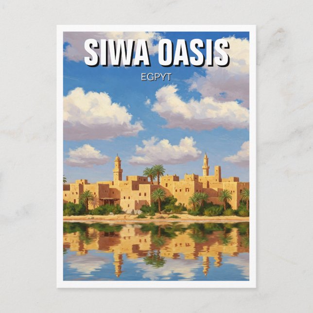 Postal Viajes de Siwa Oasis Egipto (Anverso)