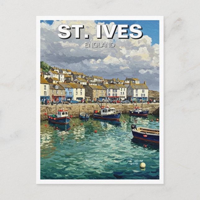 Postal Viajes de St. Ives Cornwall England (Anverso)