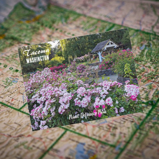Postal Viajes de Tacoma, Washington Point Defiance Park (Subido por el creador)