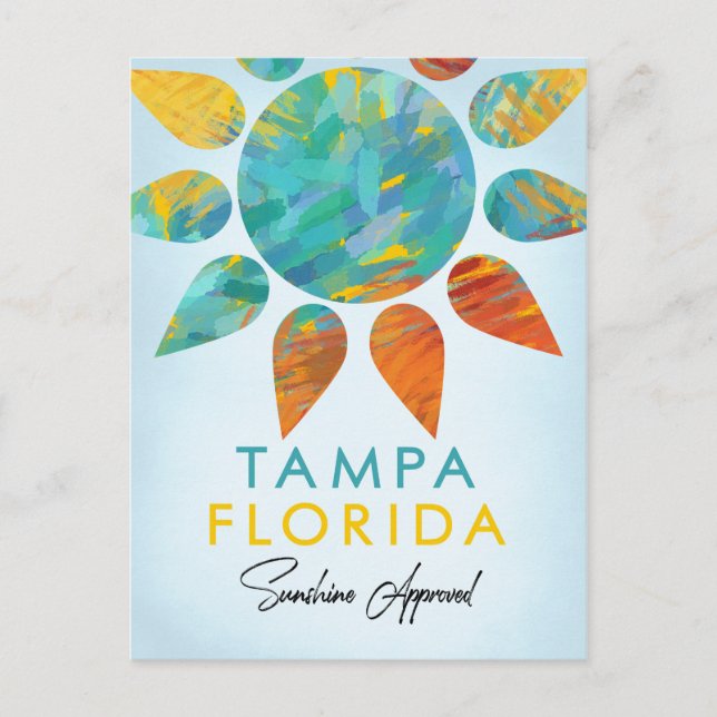 Postal Viajes de Tampa Florida Sunshine (Anverso)
