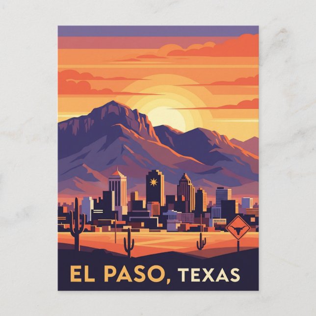 Postal Viajes de Texas en el Paso (Anverso)