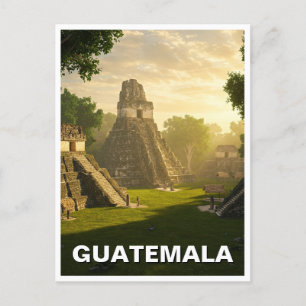 Postal Viajes de Tikal Guatemala