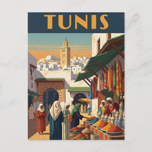 Postal Viajes de Túnez a Túnez (Anverso)