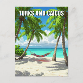 Postal Viajes de Turcas y Caicos en Hamaca de Playa