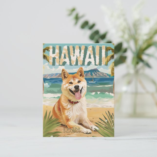 Postal Viajes de vacaciones de Akita Hawaii (Anverso de pie)