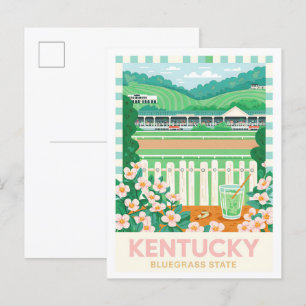 Postal Viajes de verano del estado de Bluegrass en Kentuc