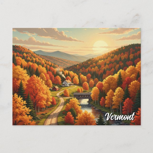 Postal Viajes de Vermont (Anverso)