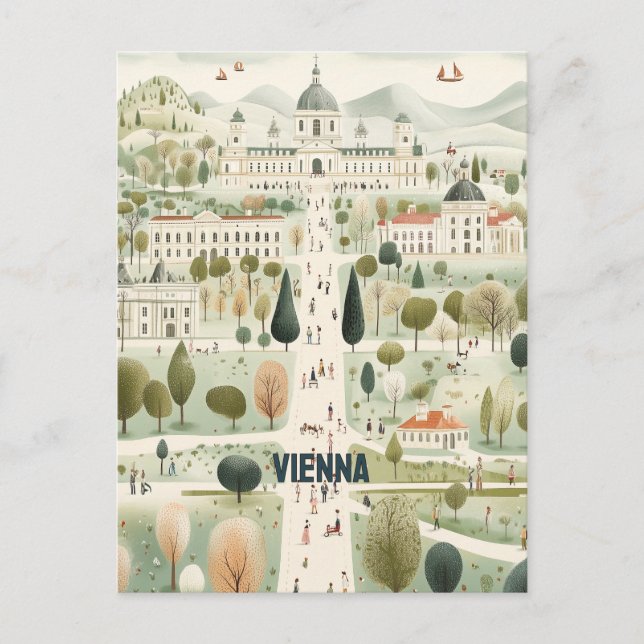 Postal Viajes de Viena Austria (Anverso)