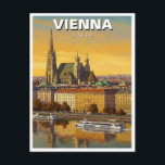 Postal Viajes de Viena Austria<br><div class="desc">Viena, la capital de Austria, es una ciudad llena de historia, elegancia y riqueza cultural. Conocida como la "Ciudad de la Música", albergaba a legendarios compositores como Mozart, Beethoven y Strauss, y sus grandes salas de conciertos, como la Ópera Estatal de Viena y Musikverein, siguen albergando actuaciones de primera clase....</div>