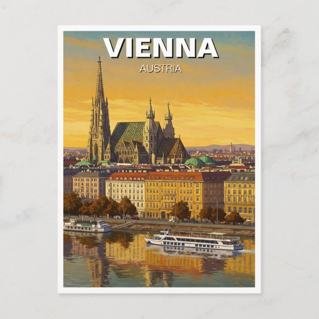 Postal Viajes de Viena Austria (Anverso)