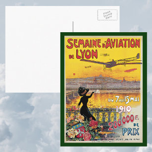 Postal Viajes de vintage, Aeronaves Air Show, Lyon, Franc