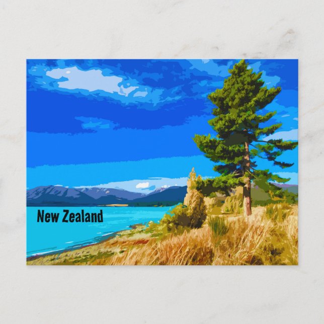 Postal Viajes de vintage Art New Zealand Postcard (Anverso)