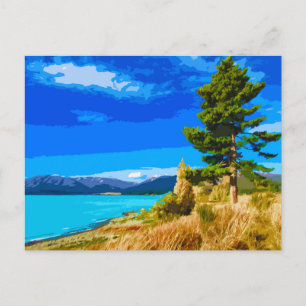 Postal Viajes de vintage Art New Zealand Postcard