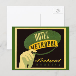 Postal Viajes de vintage Budapest Hungría Gorra de Bellho