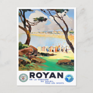 Postal Viajes de vintage de Royan France