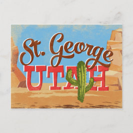 Postal Viajes de vintage del desierto del Personalizado S