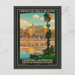 Postal Viajes de vintage Francia, Castillo de Amboise -