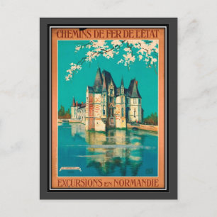Postal Viajes de vintage Francia, Normandía -