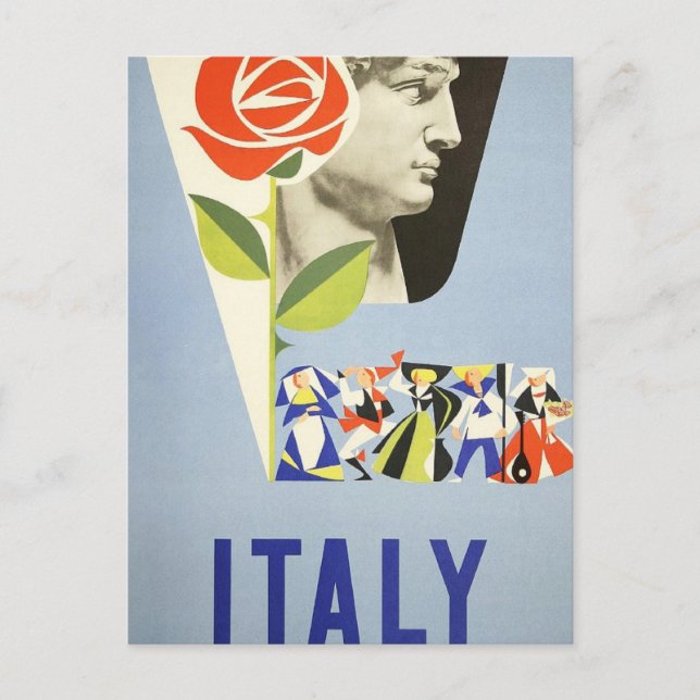 Postal Viajes de vintage - Italia (Anverso)