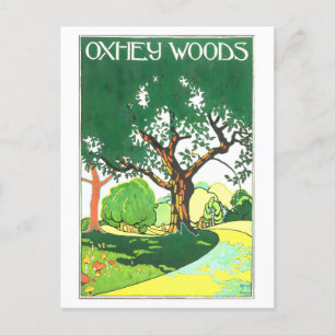 Postal Viajes de Vintage Oxhey Woods