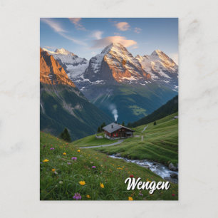 Postal Viajes de Wengen Suiza