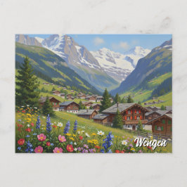 Postal Viajes de Wengen Suiza
