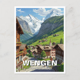Postal Viajes de Wengen Suiza
