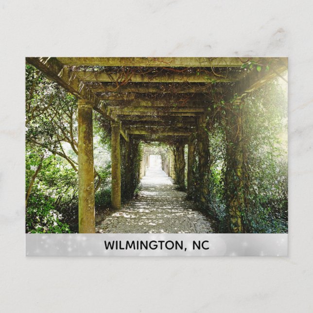 Postal Viajes de Wilmington North Carolina Airlie Gardens (Anverso)