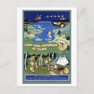 Postal Viajes del este de Canadá y Terranova