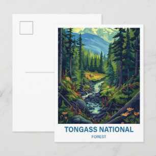 Postal Viajes del Ilustracion Forestal Nacional Tongass