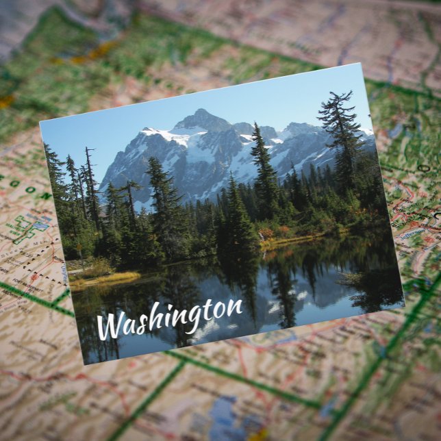 Postal Viajes del Monte Shuksan en el Estado de Washingto (In Situ Map)