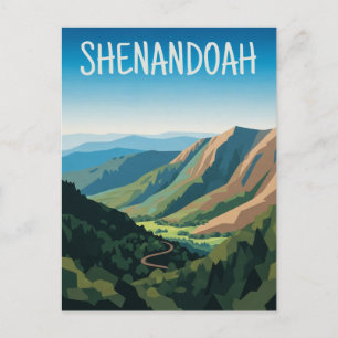 Postal Viajes del Parque Nacional Shenandoah