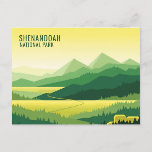 Postal Viajes del Parque Nacional Shenandoah