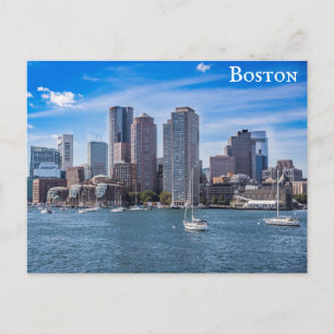 Postal Viajes del puerto aéreo de Boston Massachusetts Ci