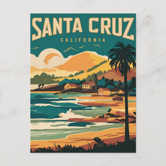 Postal Viajes en California de Santa Cruz (Anverso)