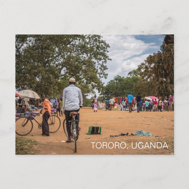 Postal Viajes en el mercado de Tororo Uganda. Personaliza (Anverso)