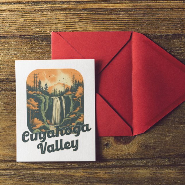 Postal Viajes en el valle de Cuyahoga (Cuyahoga Valley Vintage Travel Postcard)